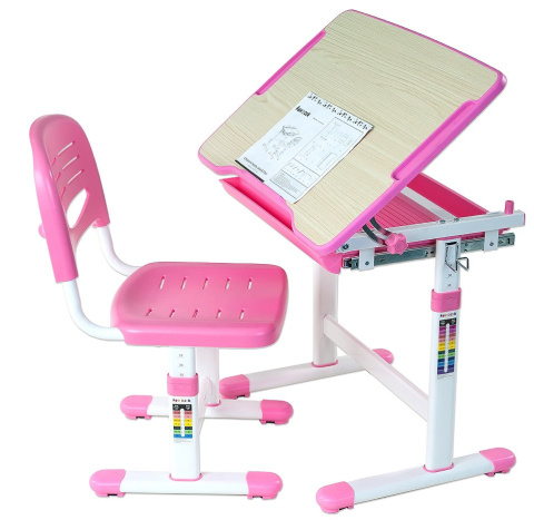 Fun Desk dziecięce Piccolino Pink BIURKO+KRZESŁO regulowane