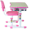 Fun Desk dziecięce Piccolino Pink BIURKO+KRZESŁO regulowane