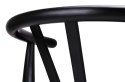 King Home Krzesło WISHBONE czarne - drewno bukowe, czarne włókno