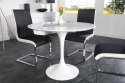 King Home Stół TULIP PREMIUM 100 okrągły biały - blat MDF połysk podstawa metal lakierowany proszkowo King Home Stół TULIP PREMIUM 100 okrągły biały - blat MDF połysk podstawa metal lakierowany proszkowo