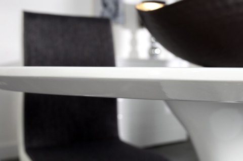 King Home Stół TULIP PREMIUM 100 okrągły biały - blat MDF połysk podstawa metal lakierowany proszkowo King Home Stół TULIP PREMIUM 100 okrągły biały - blat MDF połysk podstawa metal lakierowany proszkowo