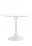 King Home Stół TULIP PREMIUM 100 okrągły biały - blat MDF połysk podstawa metal lakierowany proszkowo King Home Stół TULIP PREMIUM 100 okrągły biały - blat MDF połysk podstawa metal lakierowany proszkowo
