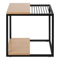 STOLIK KWADRATOWY GALLER DĄB Z GAZETNIKIEM MDF metal CZARNY KING HOME STOLIK KWADRATOWY GALLER DĄB Z GAZETNIKIEM MDF metal CZARNY KING HOME
