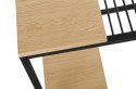 STOLIK KWADRATOWY GALLER DĄB Z GAZETNIKIEM MDF metal CZARNY KING HOME STOLIK KWADRATOWY GALLER DĄB Z GAZETNIKIEM MDF metal CZARNY KING HOME