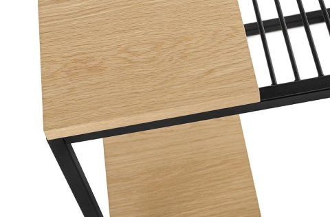 STOLIK KWADRATOWY GALLER DĄB Z GAZETNIKIEM MDF metal CZARNY KING HOME STOLIK KWADRATOWY GALLER DĄB Z GAZETNIKIEM MDF metal CZARNY KING HOME