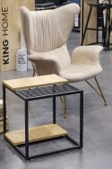 STOLIK KWADRATOWY GALLER DĄB Z GAZETNIKIEM MDF metal CZARNY KING HOME STOLIK KWADRATOWY GALLER DĄB Z GAZETNIKIEM MDF metal CZARNY KING HOME