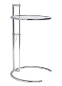STOLIK OKRĄGŁY GREY REGULOWANA WYSOKOŚĆ chromowany - metal, szkło hartowane TRANSPARENTNE KING HOME STOLIK OKRĄGŁY GREY REGULOWANA WYSOKOŚĆ chromowany - metal, szkło hartowane TRANSPARENTNE KING HOME