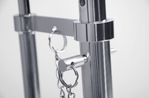 STOLIK OKRĄGŁY GREY REGULOWANA WYSOKOŚĆ chromowany - metal, szkło hartowane TRANSPARENTNE KING HOME STOLIK OKRĄGŁY GREY REGULOWANA WYSOKOŚĆ chromowany - metal, szkło hartowane TRANSPARENTNE KING HOME