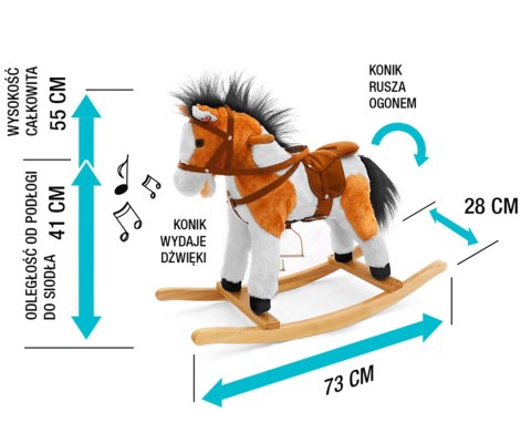 Milly Mally Koń Konik na biegunach Łatek ciemny brąz Milly Mally Koń Konik na biegunach Łatek ciemny brąz