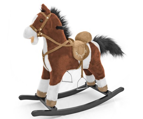 Milly Mally Koń Konik na biegunach Mustang ciemny brąz rusza pyskiem i ogonem interaktywne uszko 18m+ Milly Mally Koń Konik na biegunach Mustang ciemny brąz rusza pyskiem i ogonem interaktywne uszko 18m+