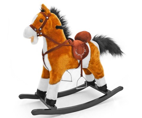 Milly Mally Koń Konik na biegunach Mustang jasny brąz rusza pyskiem i ogonem interaktywne uszko 18m+ Milly Mally Koń Konik na biegunach Mustang jasny brąz rusza pyskiem i ogonem interaktywne uszko 18m+