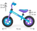 Milly Mally Rowerek Biegowy Dragon Air Turquoise regulacja wysokości siodełka i kierownicy 2 lata + Milly Mally Rowerek Biegowy Dragon Air Turquoise regulacja wysokości siodełka i kierownicy 2 lata +