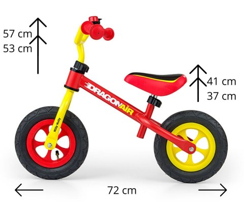 Milly Mally Rowerek Biegowy Dragon Air Yellow-Red Milly Mally Rowerek Biegowy Dragon Air Yellow-Red