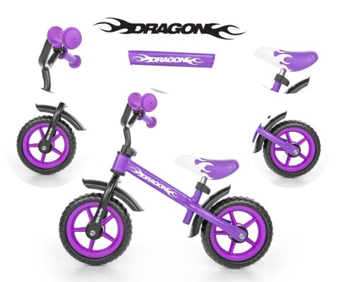 Milly Mally Rowerek Biegowy Dragon violet Milly Mally Rowerek Biegowy Dragon violet