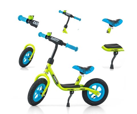 Milly Mally Rowerek Biegowy Dusty 10" Green-Blue Milly Mally Rowerek Biegowy Dusty 10" Green-Blue