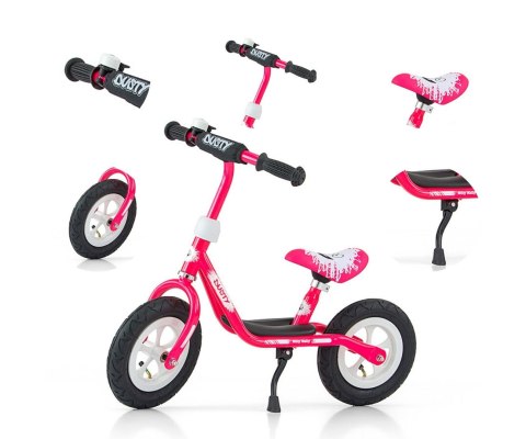 Milly Mally Rowerek Biegowy Dusty 10" Pink-White Milly Mally Rowerek Biegowy Dusty 10" Pink-White