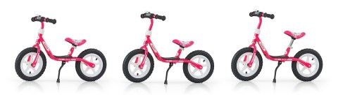 Milly Mally Rowerek Biegowy Dusty 12" Pink-White Milly Mally Rowerek Biegowy Dusty 12" Pink-White