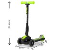 Milly Mally Scooter Magic Green Hulajnoga składana aluminium świecące koła hamulec regulowana wysokość kierownicy Milly Mally Scooter Magic Green Hulajnoga składana aluminium świecące koła hamulec regulowana wysokość kierownicy