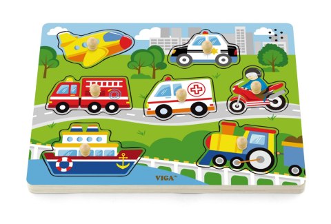 Viga Viga 51274 Puzzle z dźwiękiem - pojazdy Viga Viga 51274 Puzzle z dźwiękiem - pojazdy