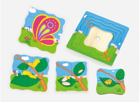 Viga Viga 59517vg Puzzle - jak rośnie motylek Viga Viga 59517vg Puzzle - jak rośnie motylek