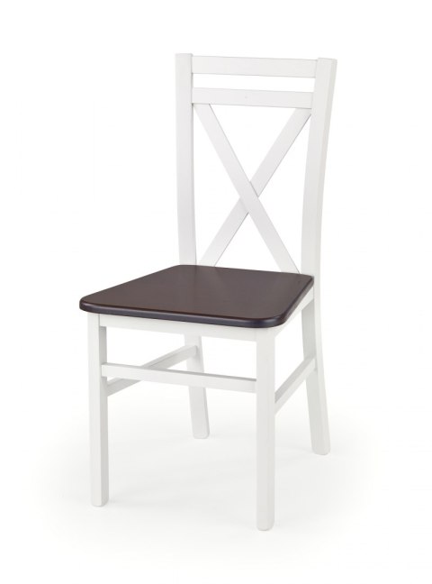 Halmar DARIUSZ 2 krzesło biały / ciemny orzech
