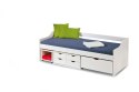 Halmar łóżko FLORO 2 białe, lite drewno, MDF lakierowany 90x200