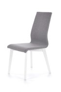 Halmar FOCUS krzesło drewniane białe / tap: Inari 91(szary)