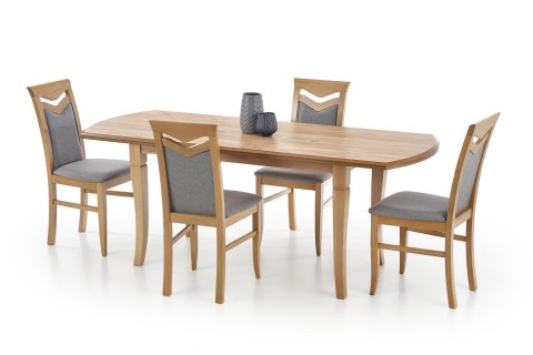Halmar STÓŁ FRYDERYK 160/240 cm MDF laminowany kolor dąb craft (160-240x90x74 cm) nogi drewno lite bukowe Halmar STÓŁ FRYDERYK 160/240 cm MDF laminowany kolor dąb craft (160-240x90x74 cm) nogi drewno lite bukowe