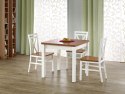 Halmar stół GRACJAN blat płyta laminowana na obrzeżach ABS olcha / biały nogi MDF laminowany 80-160x80 Halmar stół GRACJAN blat płyta laminowana na obrzeżach ABS olcha / biały nogi MDF laminowany 80-160x80
