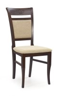Halmar JAKUB krzesło ciemny orzech / tap: Torent Beige Halmar JAKUB krzesło ciemny orzech / tap: Torent Beige