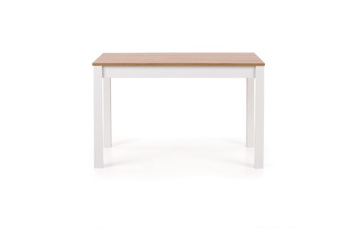 STÓŁ KSAWERY PROSTOKĄTNY 120 x 68 Halmar kolor BLAT DĄB SONOMA / NOGI BIAŁE PŁYTA LAMINOWANA OBRZEŻA ABS DO KUCHNI DO JADALNI STÓŁ KSAWERY PROSTOKĄTNY 120 x 68 Halmar kolor BLAT DĄB SONOMA / NOGI BIAŁE PŁYTA LAMINOWANA OBRZEŻA ABS DO KUCHNI DO JADALNI