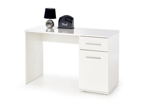 Halmar biurko LIMA B-1 biały-MDF laminat, połysk obrzeża ABS 120x55 Halmar biurko LIMA B-1 biały-MDF laminat, połysk obrzeża ABS 120x55