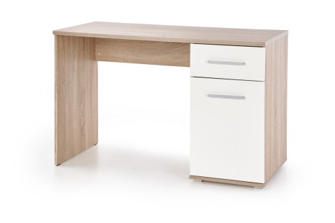 BIURKO Z SZUFLADĄ LIMA B-1 Halmar DĄB SONOMA / BIAŁY płyta meblowa laminowana wysoki połysk OBRZEŻA ABS 120x55 SZAFKA BIURKO Z SZUFLADĄ LIMA B-1 Halmar DĄB SONOMA / BIAŁY płyta meblowa laminowana wysoki połysk OBRZEŻA ABS 120x55 SZAFKA