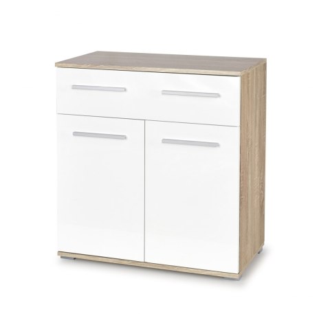 KOMODA Z SZUFLADĄ LIMA KM-1 Halmar DĄB SONOMA / BIAŁY POŁYSK PŁYTA LAMINOWANA OBRZEŻA ABS ABS 77x40 DO SYPIALNI POKOJU SALONU KOMODA Z SZUFLADĄ LIMA KM-1 Halmar DĄB SONOMA / BIAŁY POŁYSK PŁYTA LAMINOWANA OBRZEŻA ABS ABS 77x40 DO SYPIALNI POKOJU SALONU