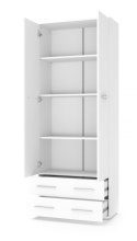 REGAŁ DWUDRZWIOWY SZAFA Z SZUFLADAMI LIMA REG2 Halmar BIAŁY WYSOKI POŁYSK LAMINAT OBRZEŻA ABS 77x40 REGAŁ DWUDRZWIOWY SZAFA Z SZUFLADAMI LIMA REG2 Halmar BIAŁY WYSOKI POŁYSK LAMINAT OBRZEŻA ABS 77x40