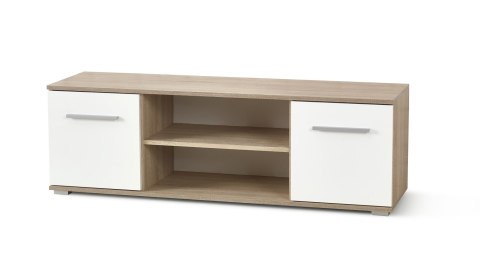 Halmar LIMA RTV1 dąb sonoma / biały, MDF laminowany połysk, obrzeża ABS 137x40