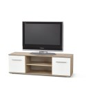 SZAFKA STOJĄCA RTV LIMA RTV1 Halmar DĄB SONOMA / BIAŁY MDF laminowany połysk, obrzeża ABS 137x40 SZAFKA STOJĄCA RTV LIMA RTV1 Halmar DĄB SONOMA / BIAŁY MDF laminowany połysk, obrzeża ABS 137x40