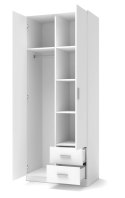 SZAFA DWUDRZWIOWA Z SZUFLADAMI LIMA S-2 Halmar BIAŁA POŁYSK MDF laminat obrzeża ABS PÓŁKI DRĄŻEK SZAFA DWUDRZWIOWA Z SZUFLADAMI LIMA S-2 Halmar BIAŁA POŁYSK MDF laminat obrzeża ABS PÓŁKI DRĄŻEK