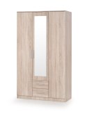 Halmar szafa trzydrzwiowa LIMA S3 dąb sonoma / lustro płyta meblowa laminowana obrzeża ABS Halmar szafa trzydrzwiowa LIMA S3 dąb sonoma / lustro płyta meblowa laminowana obrzeża ABS
