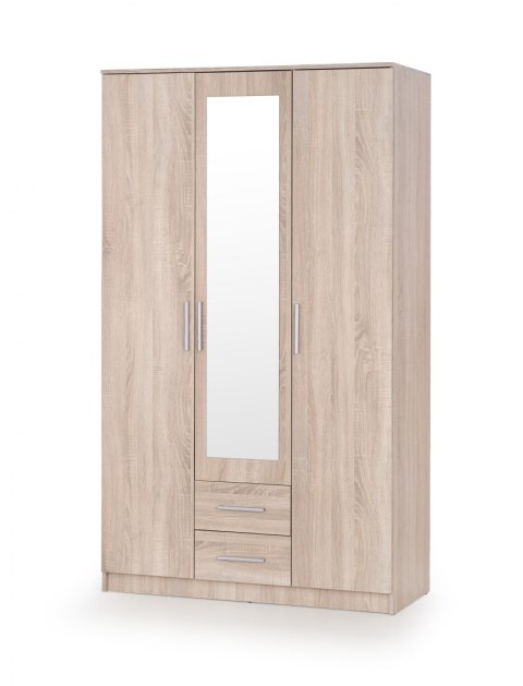 Halmar szafa trzydrzwiowa LIMA S3 dąb sonoma / lustro płyta meblowa laminowana obrzeża ABS Halmar szafa trzydrzwiowa LIMA S3 dąb sonoma / lustro płyta meblowa laminowana obrzeża ABS