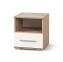 SZAFKA NOCNA LIMA SN1 Halmar Z SZUFLADĄ DĄB SONOMA / BIAŁA PŁYTA LAMINOWANA OBRZEŻA ABS SZAFKA NOCNA LIMA SN1 Halmar Z SZUFLADĄ DĄB SONOMA / BIAŁA PŁYTA LAMINOWANA OBRZEŻA ABS