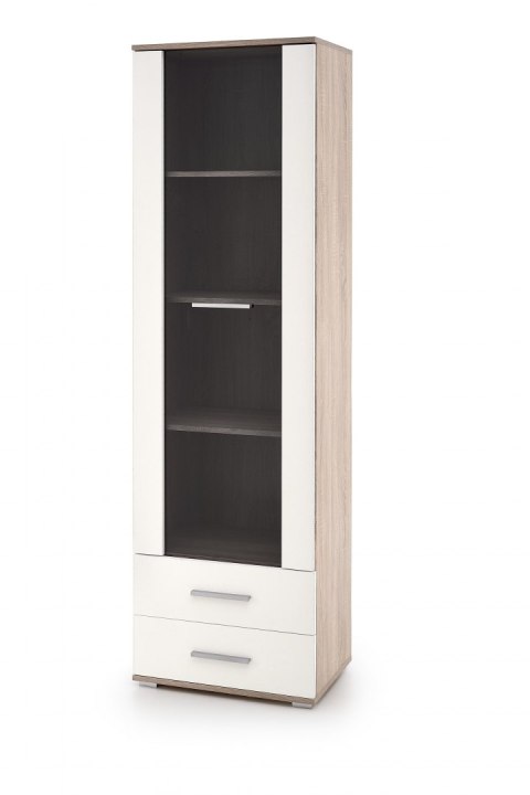 Halmar witryna LIMA W-1 szkło, MDF laminat, obrzeża ABS biały połysk/dąb sonoma 60x40 Halmar witryna LIMA W-1 szkło, MDF laminat, obrzeża ABS biały połysk/dąb sonoma 60x40