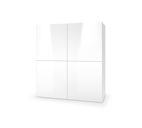 Halmar komoda LIVO KM-100 MDF stojąca biały połysk, system push-click Halmar komoda LIVO KM-100 MDF stojąca biały połysk, system push-click