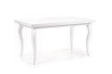 Halmar stół MOZART 140-180x80 biały blat płyta laminowana obrzeża ABS, nogi lite drewno bukowe