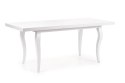 Halmar stół MOZART 140-180x80 biały blat płyta laminowana obrzeża ABS, nogi lite drewno bukowe Halmar stół MOZART 140-180x80 biały blat płyta laminowana obrzeża ABS, nogi lite drewno bukowe
