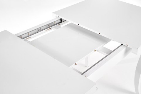 Halmar stół MOZART 140-180x80 biały blat płyta laminowana obrzeża ABS, nogi lite drewno bukowe Halmar stół MOZART 140-180x80 biały blat płyta laminowana obrzeża ABS, nogi lite drewno bukowe