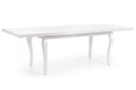 Halmar stół MOZART 160-240x90 biały MDF laminowany obrzeża ABS, nogi lite drewno bukowe