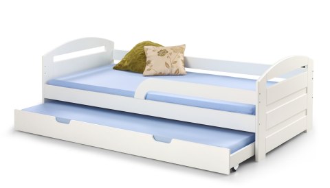 Halmar łóżko NATALIE 2 lite drewno, MDF lakierowany białe, wysuwany dolny materac Halmar łóżko NATALIE 2 lite drewno, MDF lakierowany białe, wysuwany dolny materac