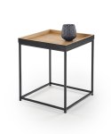 Halmar ława YAVA MDF okleina dąb naturalny / stal malowana proszkowo czarny 42x42 Halmar ława YAVA MDF okleina dąb naturalny / stal malowana proszkowo czarny 42x42