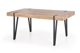 STÓŁ PROSTOKĄTNY YOHANN Halmar MDF LAMINOWANY DĄB SAN REMO / CZARNY stal malowana
